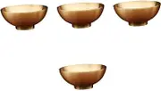Ciieeo 4pcs Buddhist Offering Brass Bowl Golden Mixing Bowl Table Centerpiece Bowl Metal Bowl for Home Dec