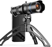 High Power Binoculars Metal Monocular Telescope 20-40X HD Telephoto External Telephoto Lens for Mobile Phone Dual Tone Zoom Telescope for Indoor Outdoor Phone Camera