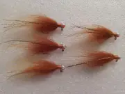 Smoo's Custom Jigs (5) 1/16 Oz. Arctic Fox Hair Jigs Aztec Gold. *434