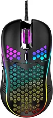 Honeycomb Wired Gaming Mouse, RGB Backlight and 7200 Adjustable DPI, Ergonomic