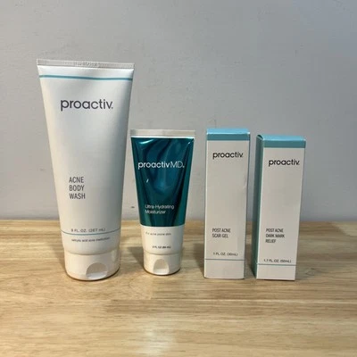 Proactive Body Wash, Moisturizer, Scar Gel & Dark Mark Relief Factory Sealed