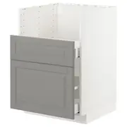 METOD / MAXIMERA base cab f TALLSJÖN sink, white/Bodbyn grey, 60x60 cm
