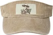 [RLDOBOFE] Sun Visor Hat Adjustable Empty Top Baseball Cap Mushroom print image Sun Hats for Women Men Sports Hats Summer Beach Cap