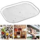 Rectangle Turntable Organizer Clear Kitchen Tray Refrigerator Storage Rack