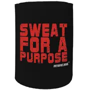 Alcohol Stubby Holder - Sweat For A Purpose Running Fitness - Funny Novelty Birthday Gift Joke Beer