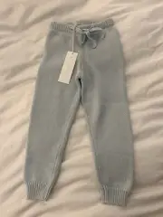 Minnow unisex light blue knit pant Size Toddler 3 4 New