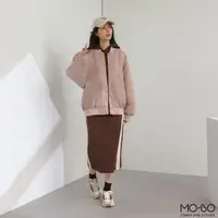 在飛比找momo購物網優惠-【MO-BO】中性版寬鬆棒球鋪棉外套