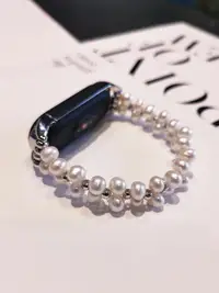 在飛比找樂天市場購物網優惠-適用小米手環4代腕帶表帶天然珍珠裝飾運動替換表帶手環四代4n