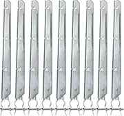 YXJSTO 9 Pack Barbwire Arm Extensions for Chain Link Fence, 16.9" Height Barbed Wire Arm Extender for 1-3/8" to 1-5/8" Top Rail, Galvanized Steel Fence Extension