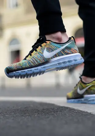 NIKE WMNS FLYKNIT MAX 彩虹 編織 全氣墊 雪花 冰底 女鞋 620659-005