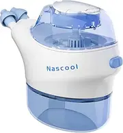 Nascool Nasal Irrigation System with 50 Salt Packets & 2 Pairs of Nozzles, Sinus Rinse Machine for Nasal Symptoms Relief, Saline Nasal Irrigator & Family Nose Cleaner, Nasal Wash for Better Breath