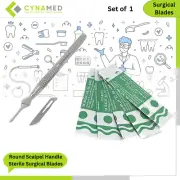 Cynamed German Steel Stainless Round Scalpel Handle Sterile Surgical Blades
