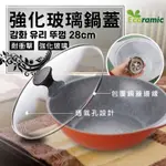 韓國 ECORAMIC 強化玻璃⬆耐衝擊 ⬆鍋蓋 (28CM)