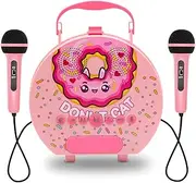 Kids Karaoke Machine for Girls Boys kids with 2 Microphones Children Karaoke Machine Singing Toys Bluetooth Voice Changing Recording Speaker for Party Birthday Christmass Gift (pink)