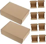 ERINGOGO 10pcs Boxes Carton Packaging Box Boxes for Packaging Cardboard Storage Boxes Mailing Boxes for Shipping Small Shipping Boxes Shipping Boxes for Small Business Brown Paper