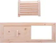 Window Blinds 1 Set Steam Room Vent Sauna Ventilation Louvers Sauna Accessories Sauna Gable Vent s Outlet Sauna Rocks Wood Shutters Sauna Room Blinds Wooden Grille Air Intake