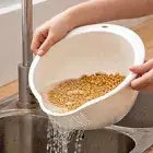 Plastic Rice Drainage Basket Colander Washing Strainer Basket