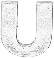[Alex and Ani] Initial U Slider Charm, Create Your Own, Initial U Charm,Sterling Silver, Silver, Charm Size 0.28 inch Width by 0.28 inch Height, One Size, Brass, No Gemstone