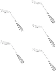 Abaodam 5pcs Ergonomic Boys and Girls Fork Spoon Set Stainless Steel Feeding Fork for Elderly