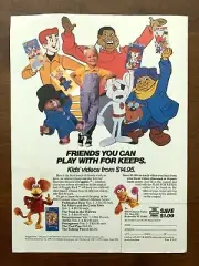1986 HBO/Cannon Kids Videos Vintage Print Ad/Poster Fraggle Rock Fat Albert