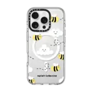 iPhone 16 Pro Clear Case MagSafe Compatible Busy Bee by Katie's Collective
