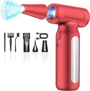 Electric Compressed Air Duster - 33,0000 RPM High-Speed Air Blower Fan, Mini Rechargeable Cordless Turbo Jet for Computer, Car, Keyboard and Home Outdoor Dust Cleaning, Replaces Canned Air
