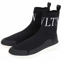 在飛比找Yahoo奇摩購物中心優惠-VALENTINO VLTN 字母印花彈力針織襪套運動鞋(女