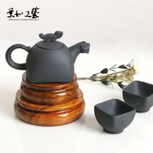 陶瓷器工藝品木座古玩花瓶奇石佛像底座圓形木托紫砂壺茶杯墊