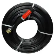 HOSE FACTORY Fire Reel Hose with Brass Nut & Tail Red Fire Nozzle 25mm