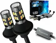Syneticusa 1157 Switchback LED Bulbs Dual Canbus Color Amber/White Anti Hyper Flash Built-in Resistor Error Free Turn Signal Lights and DRL/Parking Lights, Pack of 2 (20 LEDs)