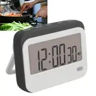 (Grey)Large Digits Digital Timer Alarm Clock Mute Small Digital Kitchen Tim JF