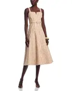 Cinq a Sept Tina Denim Gingham Dress