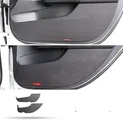 Pexorin, for, C Class 2021 2022 C260 C200 4pcs Car Door Anti Kick Pad Leather Protectiom Film Stickers Car Trim Accessories Car Door Kick Pad(Black 4pcs)