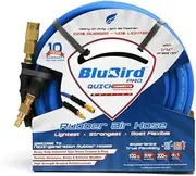 Rubber Air Hose Assembly 3/8" x 100' w/Quick Connects