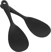 Alipis 2pcs Silicone Rice Paddle Spoon Non Stick Serving Spoon for Cooking Dishwasher Safe Kitchen Tool for Rice Soups and Salads Easy to Clean Silicone Ladle