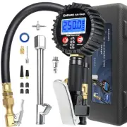 250 PSI Digital Tire Pressure Gauge & Inflator with 360° Chuck & Hose