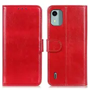 For Nokia C12 4G/C12 Plus/C12 Pro Wallet Phone Cover Crazy Horse Texture PU Leather TPU Phone Case