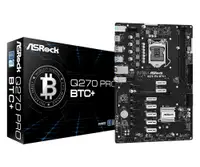 在飛比找PChome24h購物優惠-華擎ASRock Q270 Pro BTC+ 主機板(支援1