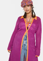 [dELiA*s by Dolls Kill] Plus Boogie Days Knit Cardigan