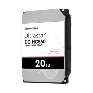 WD Ultrastar DC HC560 企業級 20TB/7200轉/512MB/3.5吋/5Y