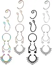 WRITWAA 1 Set Perforation- Nose Ring No Piercing Nose Ring Nose Jewelries Nose Jewelry Nose Rings Nose Ring Clip Girl Nose Cuff Nose Decor Women Nose Ring Lady Nose Cuff Nose Clip