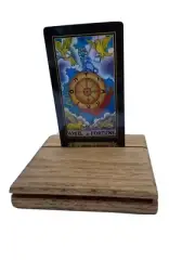 Handmade Solid Oak Tarot Card Holder Display Rack Golden Oak Finish