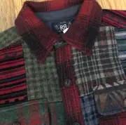 NWT $1600 RRL Ralph Lauren Limited Edition Patchwork Shirt Sweater Jacket Mens M
