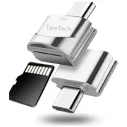 Twetech Micro SD Memory Card Reader Adapter, TF, OTG, USB-C Converter, Compatibl