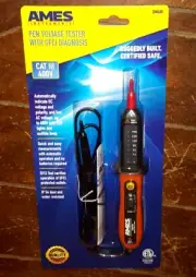 Ames Instruments Pen Voltage Tester w/GFCI Diagnosis-CAT III 400V- Model #DM400