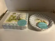Cynthia Rowley Easter Bunny Paper Plates & Napkins - NISP