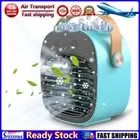 LF# Small Air Cooling Fan USB Charging Mini Air Conditioner for Home Office (Blu