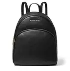 Michael Kors Abbey Medium Backpack Pebbled Leather Black Bag Purse