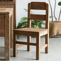 在飛比找樂天市場購物網優惠-原木文藝餐椅家用老松木椅子靠背美式鄉村實木單人椅侘寂風家具