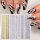 Stripe Nail Art Stickers Holographic 3d Nail Stickers Nail Decals Nail Design